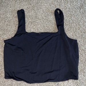 Cropped Silk Tank Top